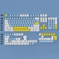 8 Items 104+60 Keycaps Set PBT Dye-subbed + PC Semi-transparent Cherry Profile for Mechanical Keyboard Sea Salt Soda Water